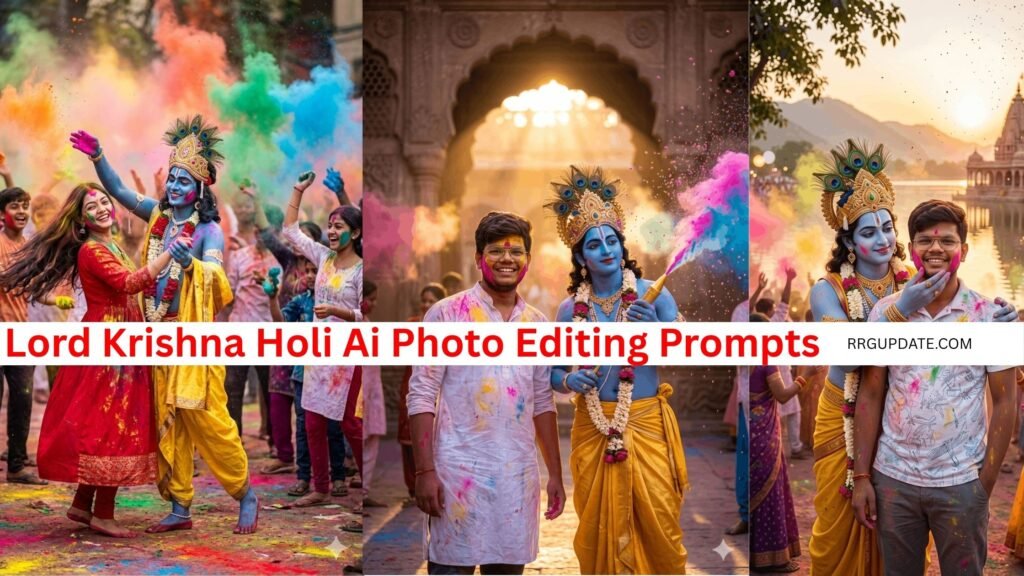 Lord Krishna Holi Ai Photo Editing Prompts